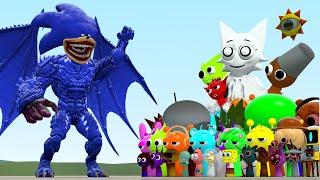 All Sprunki Family Vs Shin Sonic Cthulhu In Garry's Mod