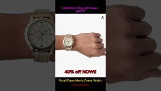 Fossil Dean Men's Dress Watch with Chronograph Display and Stainless Steel Bracelet Band