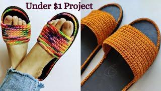 Crochet Slipper - Step by Step Tutorial  | Beginners friendly