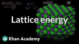 Lattice energy | Molecular and ionic compound structure and properties | AP Chemistry | Khan Academy