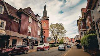 Braunlage - The heart in the Harz, spring walk through the city in the evening 4k