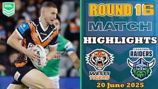 Wests Tigers vs Canberra Raiders Full Game Highlights | NRL Season 2025
