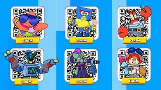 FREE! ⭐️SCAN QR CODES FOR ALL SPONGEBOB SKINS FREE GIFTS️ BRAWL STARS PRIZES