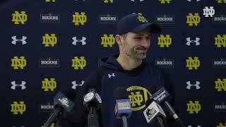 Brian Mason | Post Practice | Notre Dame Football