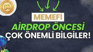 MEMEFİ COİN ÇOK ÖNEMLİ AİRDROP REHBERİ!