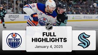 NHL Highlights | Oilers vs. Kraken - January 04, 2025