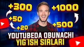 YOUTUBEDA 1000 TA OBUNACHI YIG`ISH • OBUNACHI YIG`ISH SIRLARI