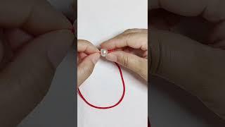 Simple Knot Pendant Tutorial Two Knots with a Pearl DIY Handmade Jewelry #diy #handmade