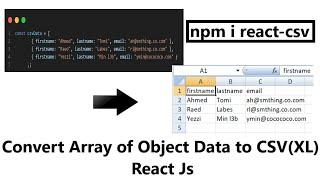 How to convert Text to Excel in React Js || How to convert Text to CSV file in React Js