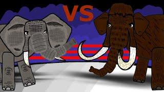 ELEPHANT vs WOOLLY MAMMOTH!!!