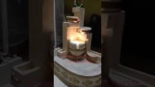 CORNER FIBER FOUNTAIN WITH LIGHTS