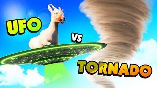 CRAZY Goat Battles a TORNADO With A UFO!