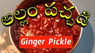 Ginger Pickle in telugu | #homemade #telugu #pickles | #telugu #food in #usa