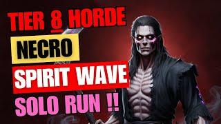 Diablo 4 - Necromancer Spirit Wave - T8 Solo Horde Gameplay