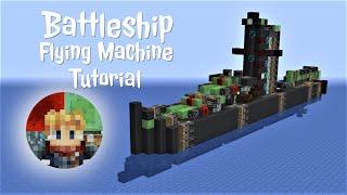 MInecraft: Realistic BattleShip Flying Machine Tutorial | Java Edition 1.15.2+