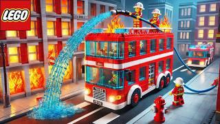 LEGO City Fire Truck Saves the Building  Lego Auto Tech