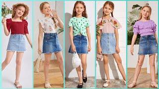 Kids Skirts New Skirt Design| little girls Denim Skirts 2022 | skirt ideas | kids skirt top design