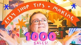 Etsy Shop Tips: 0 to 1000 sales in my Art Print Etsy Store ⭐️ Illustration Studio Vlog 005