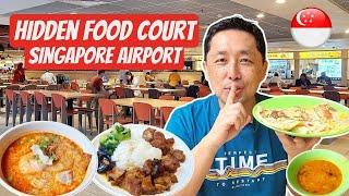 Where to eat at Singapore Airport?!  Trying Changi Airport Hidden Staff Canteen Food Court