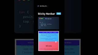 Sticky Navbar trick using position in CSS