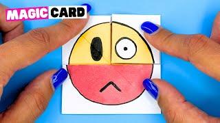 FUN origami MAGIC TRICK [DIY paper trick, origami face changer]