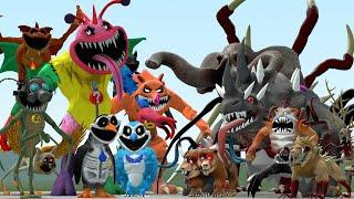 ALL NEW ZOOCHOSIS MUTANTS FAMILY VS ALL SMILLING CRITTERS In Garry`s Mod!