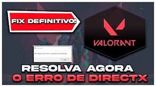 COMO RESOLVER O ERRO NO VALORANT ! Erro DX11 Feature Level 10 0 DIRECTX FIX VALORANT 2022