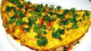 Вкусно - Шикарный Завтрак за 5 минут Необычный ОМЛЕТ с Начинкой #Рецепт