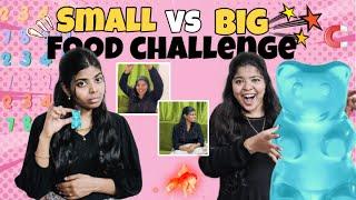 Small vs Big Food Challenge First challenge video#sharmilanirmalavlogs #challenge