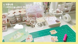 1 hour pack orders with me  real time + jazz music :)