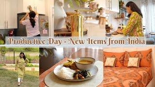 Productive Day in My Life – Veg Lunch Thali (Simple & Soulful) + New Indian Home Finds