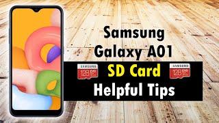 Samsung Galaxy A01 How to Install a Memory Card and Helpful Tips | h2techvideos