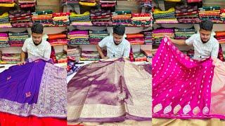 Buy Luxurious ￼Banarasi Silk Original Sarees From Banaras Haleema Creation