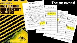 THE ANSWERS to Bass Clarinet Hidden Excerpt Challenge!