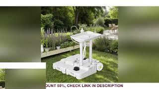 Portable Wash Sink Faucet Garden Camping Wash Basin Stand with 30L Sewage Tank