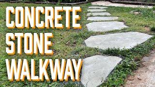 DIY Concrete Stone Walkway