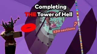 Completing THE Tower of Hell (330 sections) - ROBLOX Tower of Hell