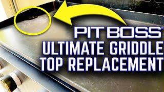 UH OH, WE NEED A NEW GRIDDLE TOP! PIT BOSS ULTIMATE GRIDDLE 5 BURNER REPLACEMENT CERAMIC PLATE