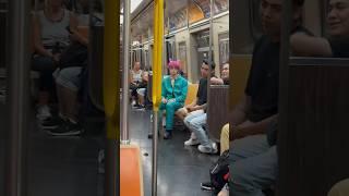 what is saiki doing in the subway #nyc #cosplay #animecharacter #anime #saikikusuo