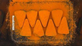 Reformed triangular gym chalk crush | Orange powder | ASMR | Satisfying Video