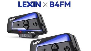 Lexin B4FM-X Bluetooth Motorcycle Intercom Helmet Headsets,BT 5.0 Wireless Communication Interphone