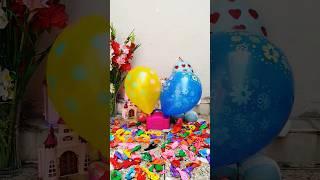 balloon popping challenge 🟡 | satisfying and relaxing #asmr #balloon #shorts