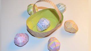 Handmade Easter set - eggs basket - DIY