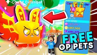 Get EASY And FREE CARROT DEFENDER Pet In BubbleGum Simulator (Roblox)