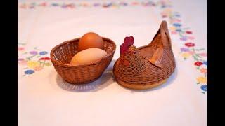 Vintage Chicken Shaped Basket or Egg Holder