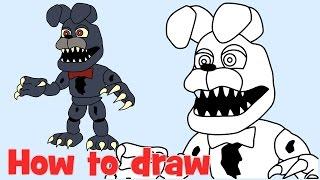 Как нарисовать кошмарного Бонни из FNAF4 World