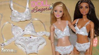 DIY & How to make ; Lingerie, Underwear, Brassiere & Panties for Dolls | nynnie me