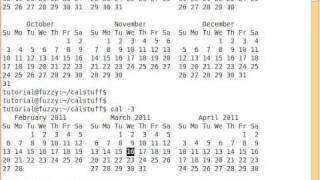 Linux cal command on Ubuntu