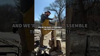 From tree to chair ️🪑 #diy #homestead #handmade #craftsman #woodworking #outdoors #chairmaking