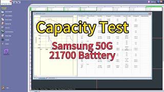 Capacity test：Samsung 21700 50G Lithium ion battery cell. Ebike/flashlight/power tool/18650/21700